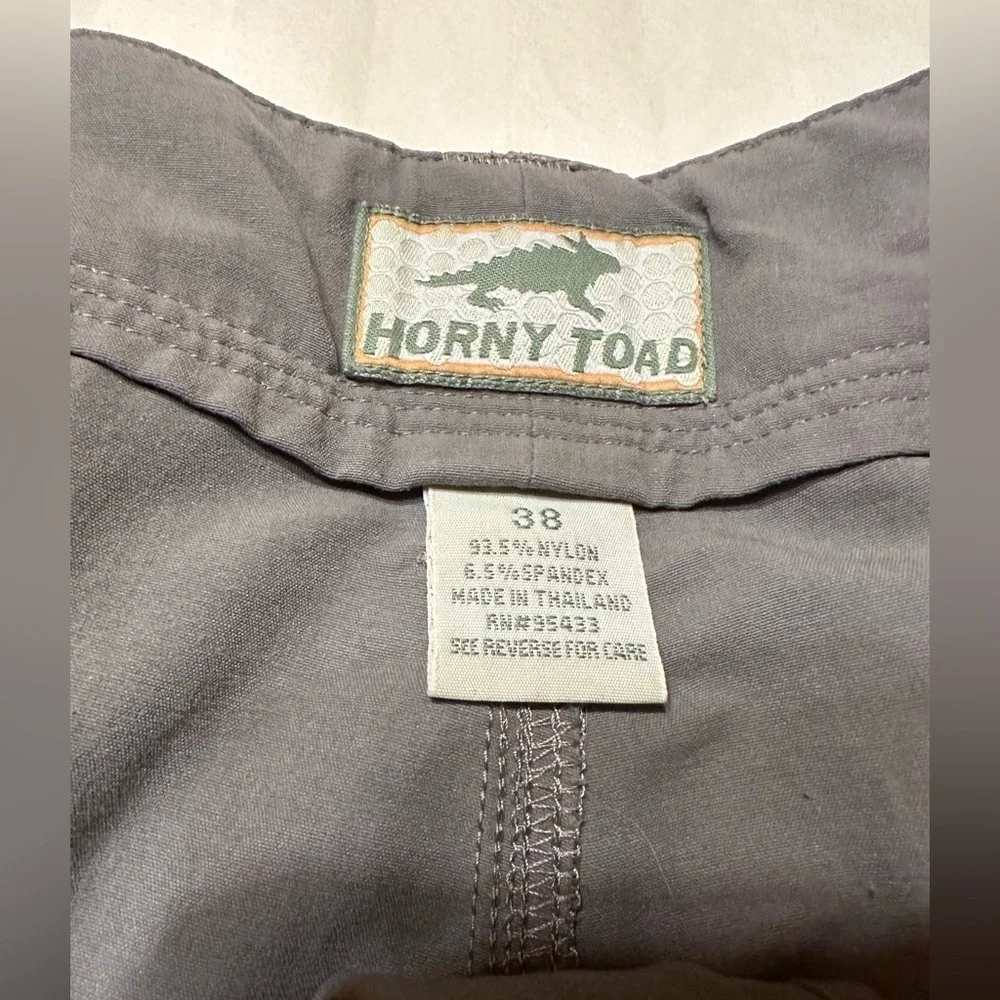 Horny Toad Men's 38 Performance Stretch Outdoor Shorts Gray Cargo Pockets Gorp